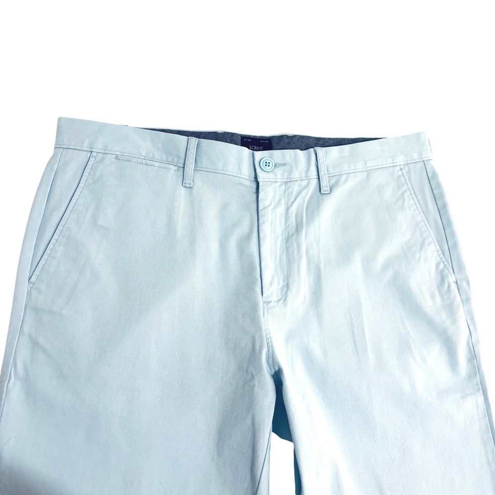 New J.Crew Chino Pants Men 34x33 Light Pale Blue 770 Straight Cotton Twill NWT